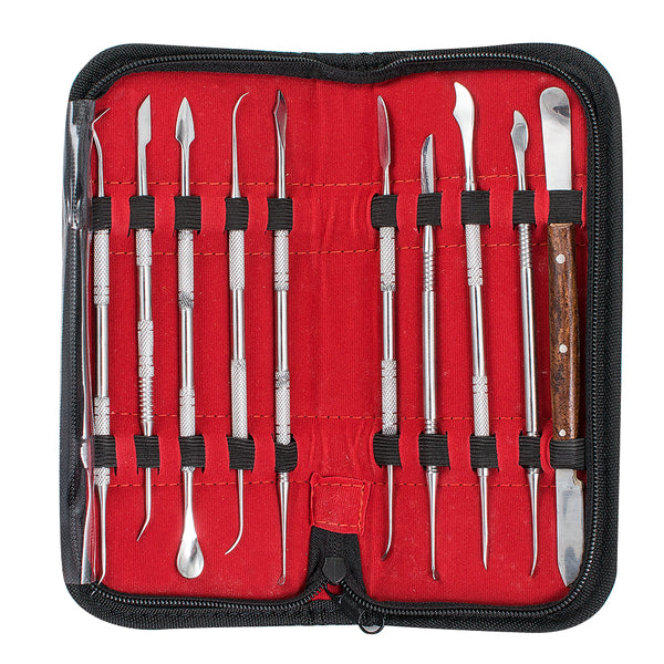 Dental Lab Stainless Steel Kit Wax Carving Tool Set Instrument