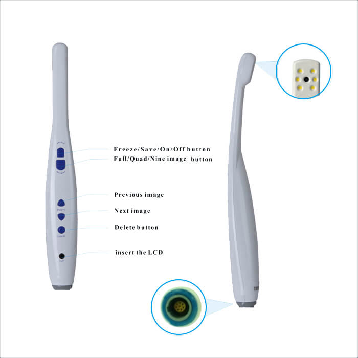 Dental Wired WI-FI CMOS Intraoral Camera 8 inch LCD Video Monitor Card