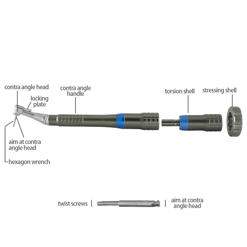 Implant Torque Wrench Handpiece Universal Adjustable Setting With Disinfection Box