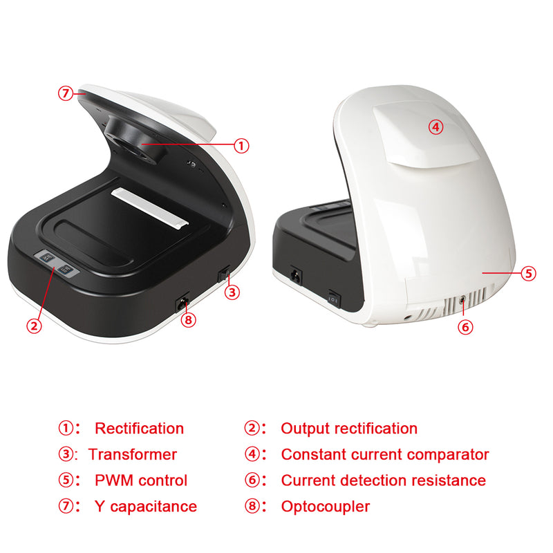 Dental LED Polishing Dust Collector Extract Grinding Sandblaster Vacuum Cleaner