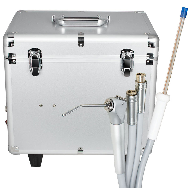 4 Holes Mobile Dental Portable Rolling Case Delivery Unit /Three Way Syringe /Suction System