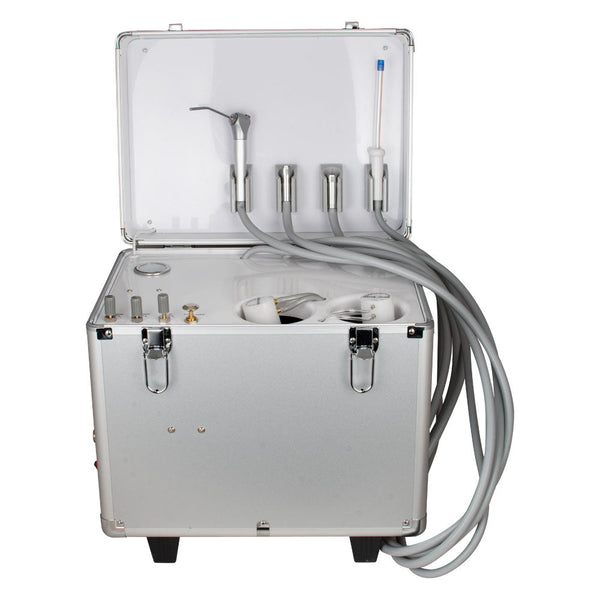4 Holes Mobile Dental Portable Rolling Case Delivery Unit /Three Way Syringe /Suction System