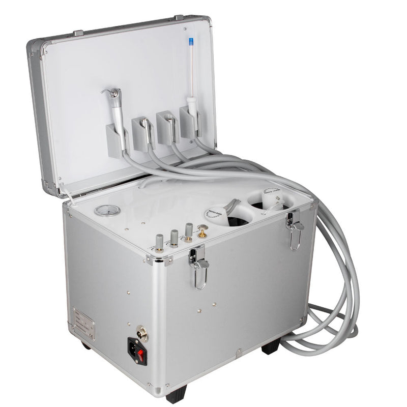 4 Holes Mobile Dental Portable Rolling Case Delivery Unit /Three Way Syringe /Suction System