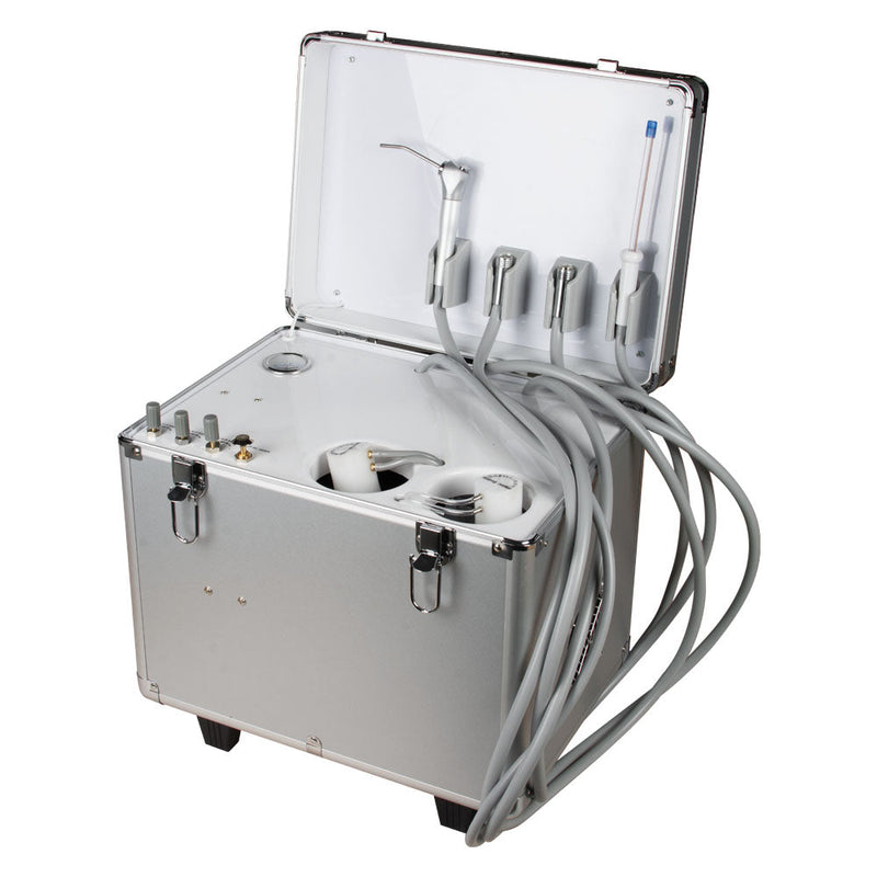 4 Holes Mobile Dental Portable Rolling Case Delivery Unit /Three Way Syringe /Suction System