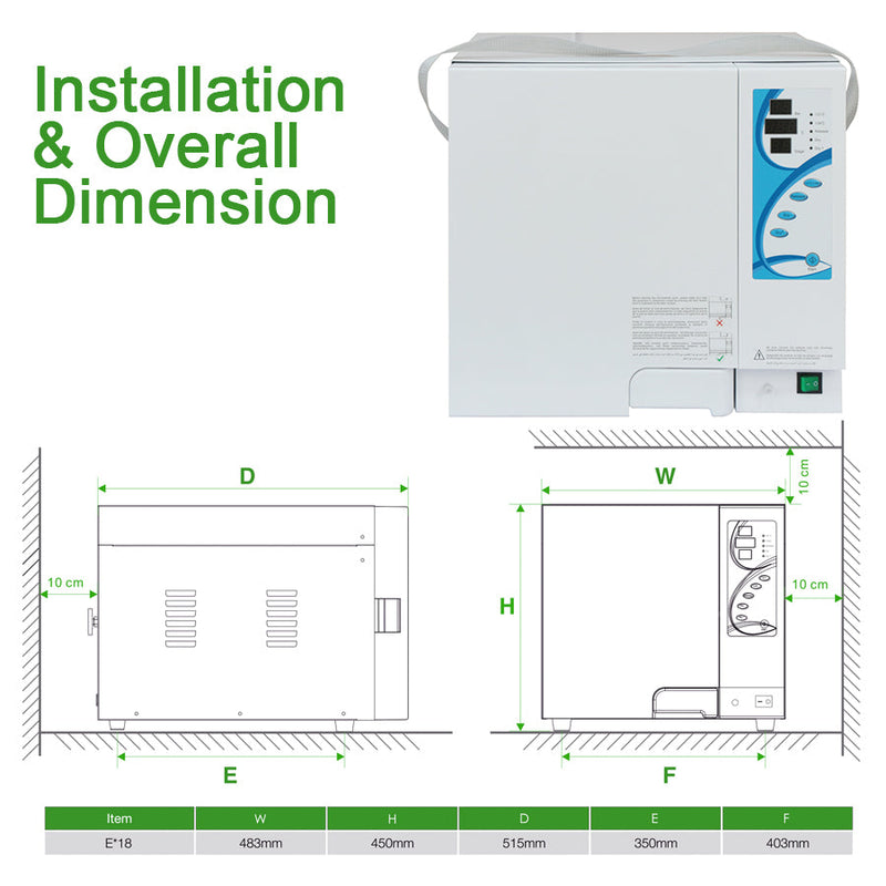 110V Dental Autoclave Sterilizer With Drying Function