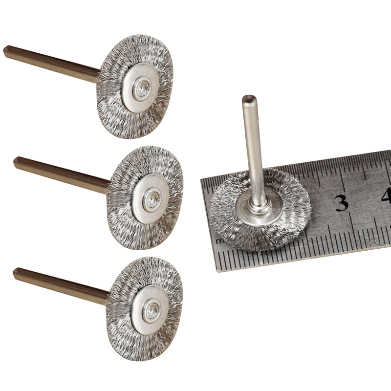 20 X Stainless Steel Wire Wheel 22mm Brushes for Rotary Tools