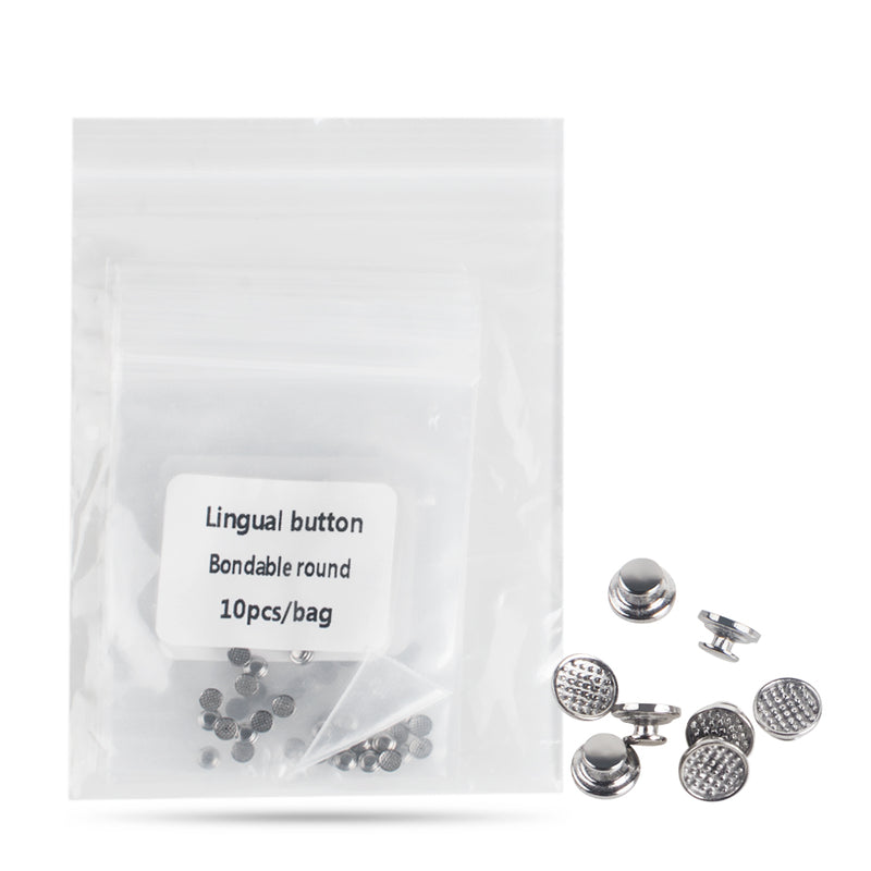 5 Packs Dental Orthodontic Lingual Buttons Bondable Round Base