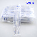 100pcs Sterilized Disposable Dental Probe Double Ends Explorer Plastic Handle