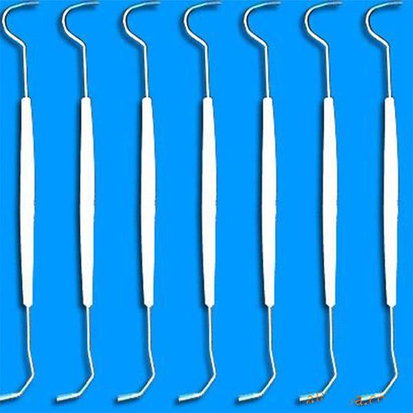 100pcs Sterilized Disposable Dental Probe Double Ends Explorer Plastic Handle