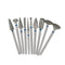 10Pcs 2.35mm Dental Sintered Diamond Point Polisher HP Shank Rotary Bur Set