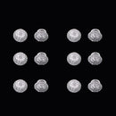 10 Pcs Transparent Orthodontic Composite Lingual Buttons For Bondable Round Base