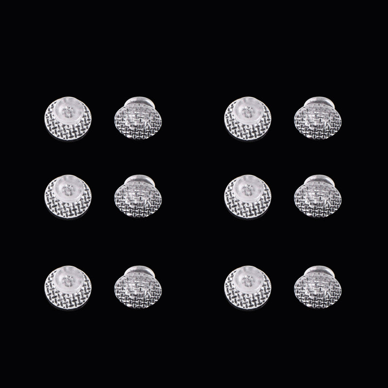 10 Pcs Transparent Orthodontic Composite Lingual Buttons For Bondable Round Base