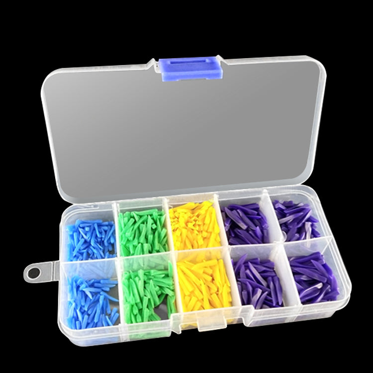 800pcs Dental Disposable Diastema Wedges Plastic Wedges 4 Sizes 4 Colors