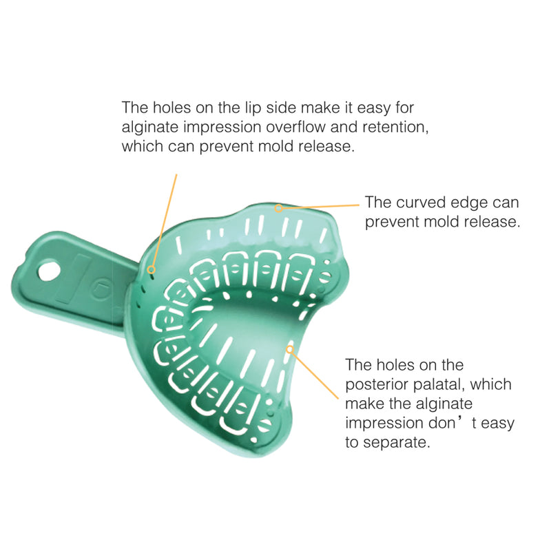 6Pcs Dental Impression Tray Disposable Plastic Implant Tooth Tray