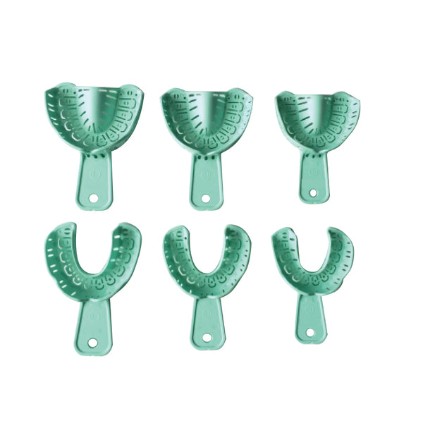 6Pcs Dental Impression Tray Disposable Plastic Implant Tooth Tray