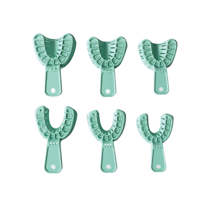 6Pcs Dental Impression Tray Disposable Plastic Implant Tooth Tray