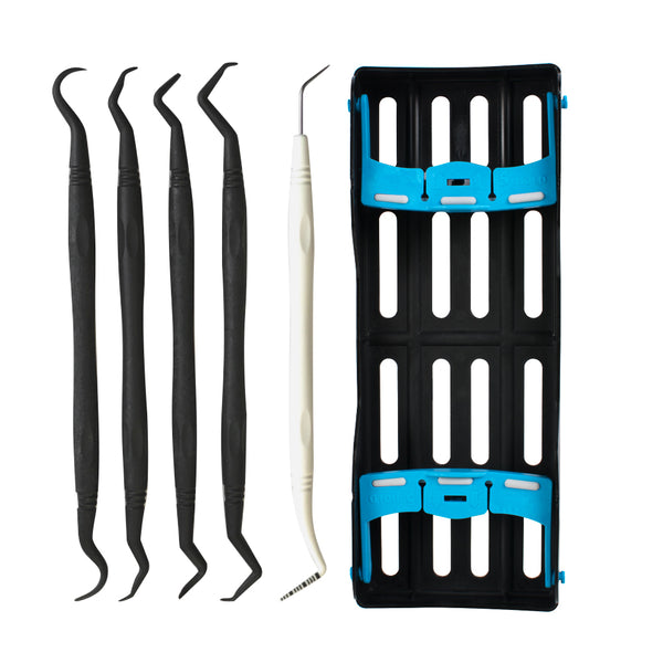 6Pcs Dental Carbon Fibre Implant Scaler Kits