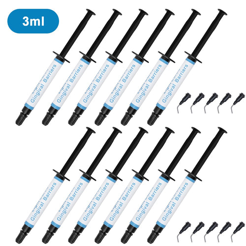 10pcs 3ml Dental Gum Dam Gingival Protection Gel + 10 pcs C-SHAPE Teeth Whitening Intraoral Cheek Lip Retractor Mouth Opener