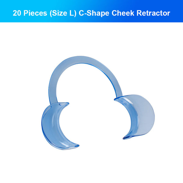 20pcs Dental C-Shape Cheek Retractor Mouth Opener S/M/L