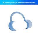 20pcs Dental C-Shape Cheek Retractor Mouth Opener S/M/L