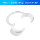 20pcs Dental C-Shape Teeth Whitening Cheek Retractor Mouth Opener S/M/L
