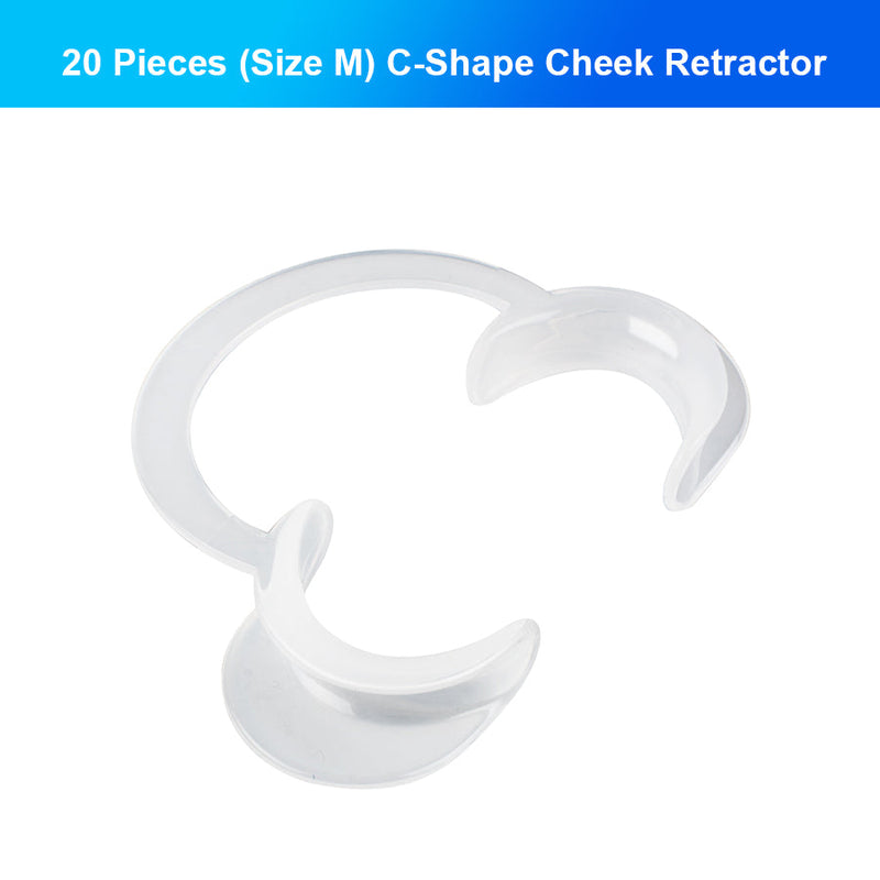 20pcs Dental C-Shape Teeth Whitening Cheek Retractor Mouth Opener S/M/L