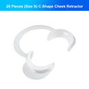20pcs Dental C-Shape Teeth Whitening Cheek Retractor Mouth Opener S/M/L