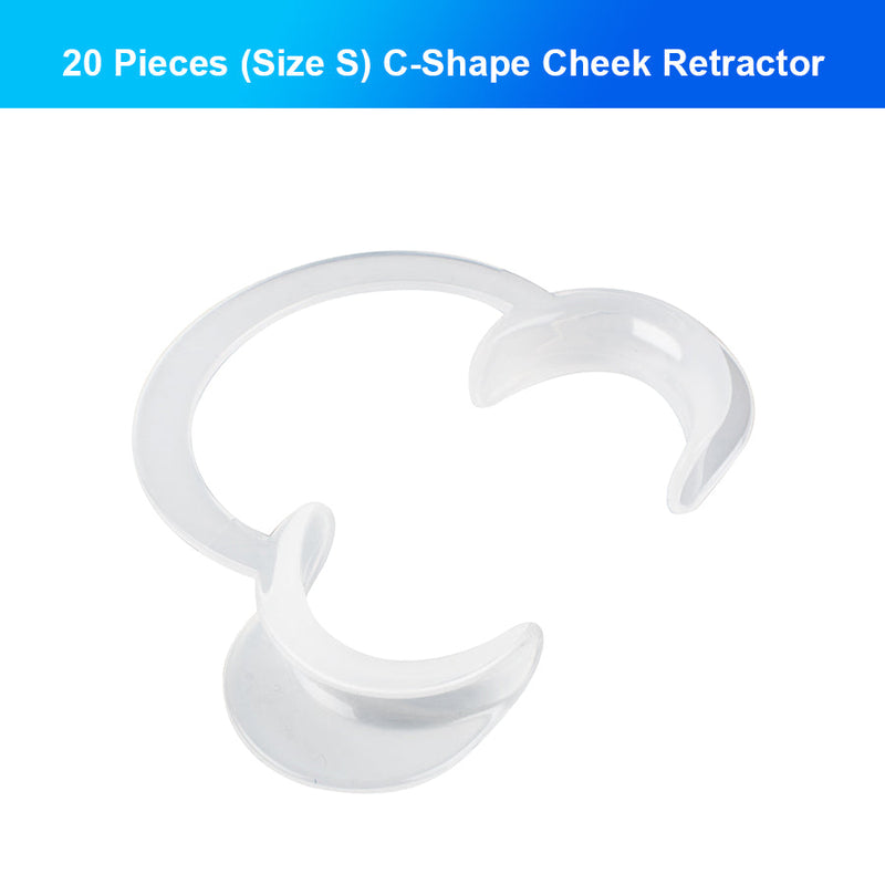 20pcs Dental C-Shape Teeth Whitening Cheek Retractor Mouth Opener S/M/L