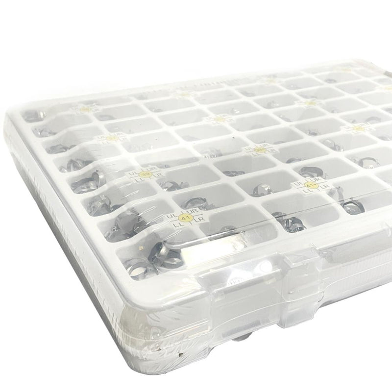 320pcs Dental Molar Bands Roth Double Upper, Single Lower, with Tube & Cleat