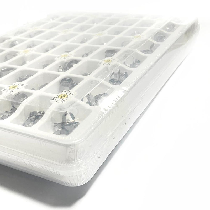 320pcs Dental Molar Bands Roth Double Upper, Single Lower, with Tube & Cleat