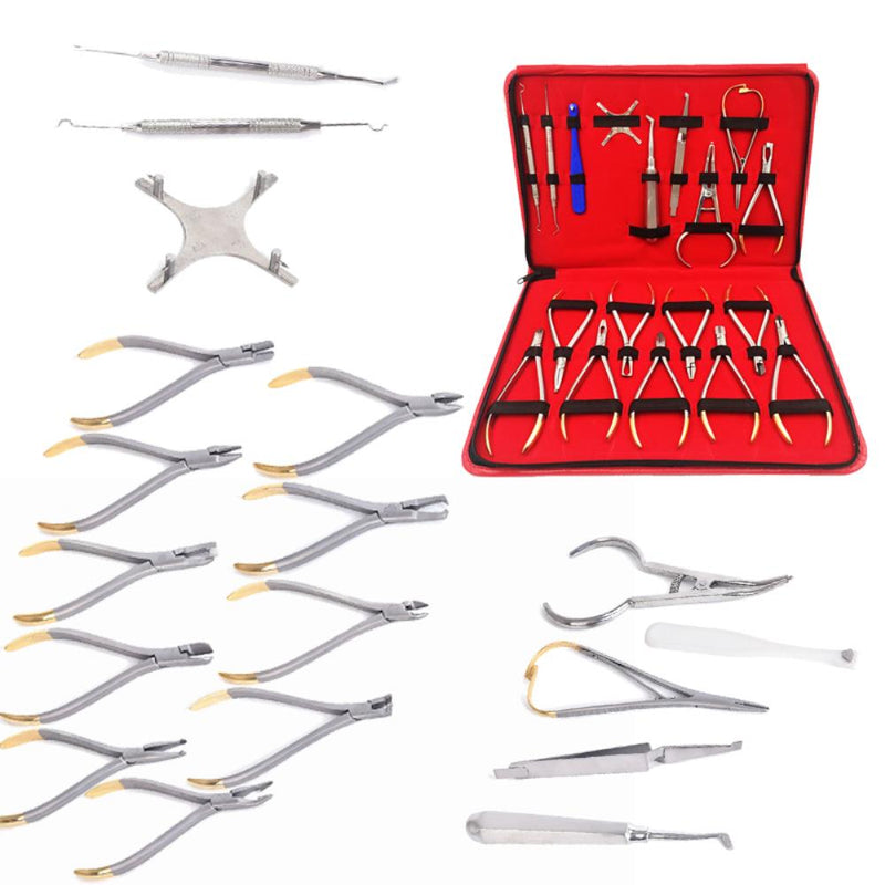18pcs Orthodontic Kit Pliers and Tools for Dental Instruments