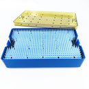 Double Layer Silicone Sterilization Tray Case with Silicone Mat Disinfecting Box Surgery Instrument