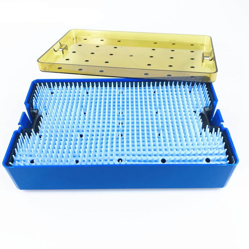 Double Layer Silicone Sterilization Tray Case with Silicone Mat Disinfecting Box Surgery Instrument