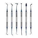 6Pcs/Set Dental Composite Resin Filling Spatula Titanium Plated Head