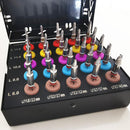 Dental Implant Conical Drills Kit 25 Pcs Black Coated