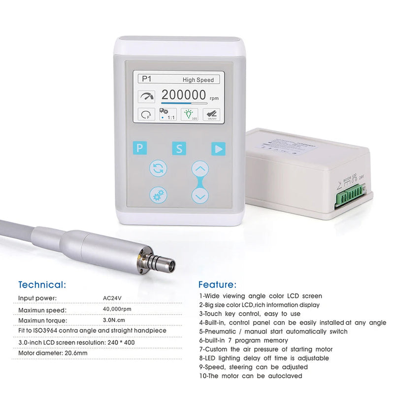 Advanced Dental Care: C-Puma INT+ Fiber Optic Electric Micromotor for Efficient Repair and Polishing