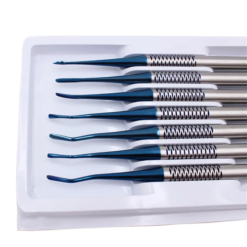 Ultimate Dentist Tool Kit 7-Piece Titanium Alloy Dental Elevator and Tooth Extraction Set