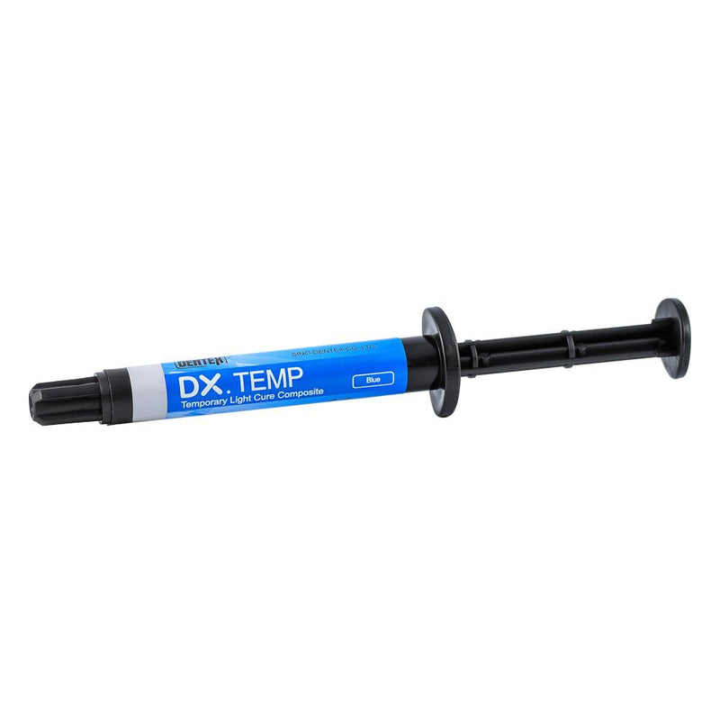 Get Temporary Dental Relief with Dentex Light Cure Composite Syringe Filling 2.5g Resin Blue - Perfect for Emergency Repairs and Easy to Apply