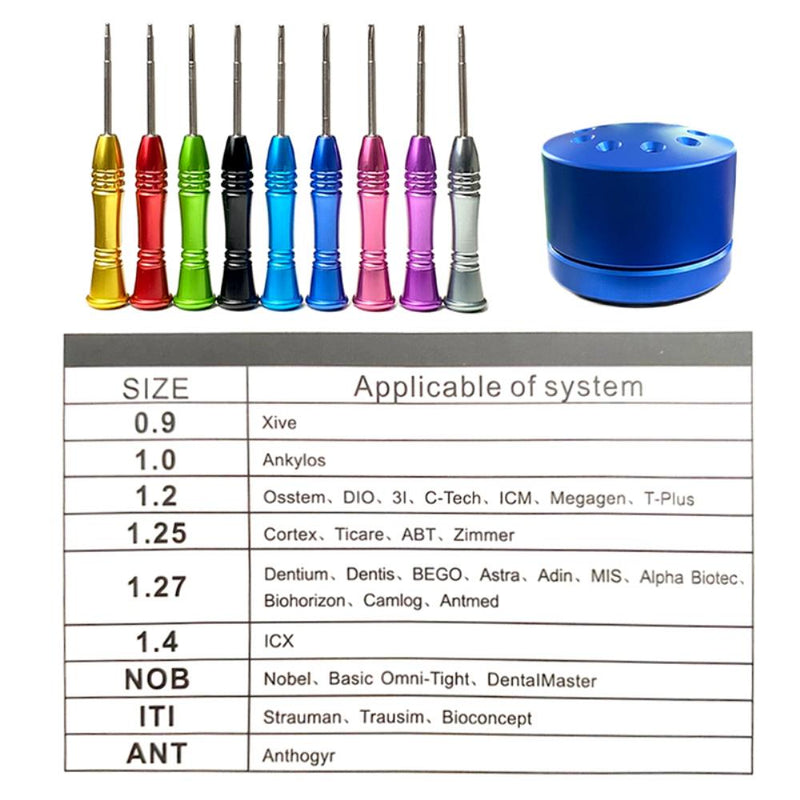 9Pcs Dental Implant Screwdriver Tools Kit