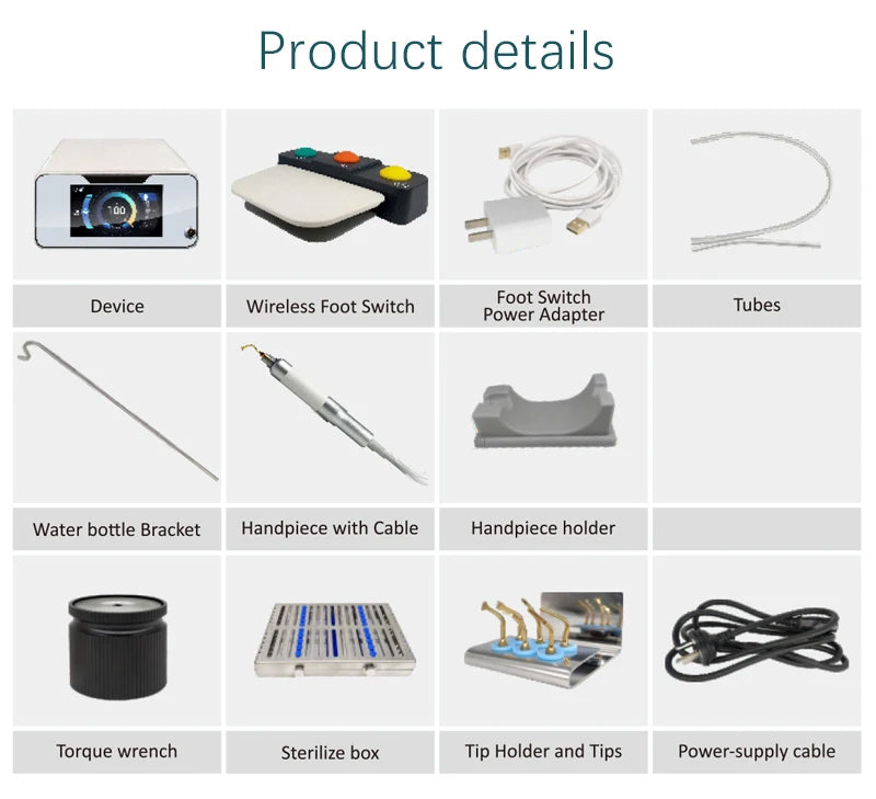 Advanced Ultrasonic Dental Knife for Bone Surgery - Piezoelectric Endo-Perio Equipment with LED Handpiece & Pedal Control