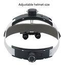 4X/5X/6X Binocular Magnifier with Headlight Helmet Dental Loupes