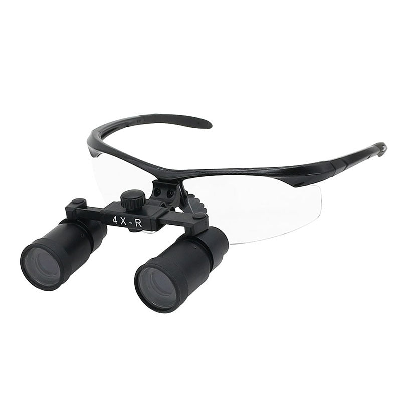 4X Dental Binocular Magnifier Ultralight 360-420 mm Dental Loupes
