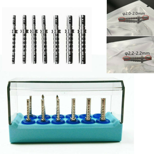 1set/9pc Dental Tool Long Parallel Pin Depth Guide Instrument