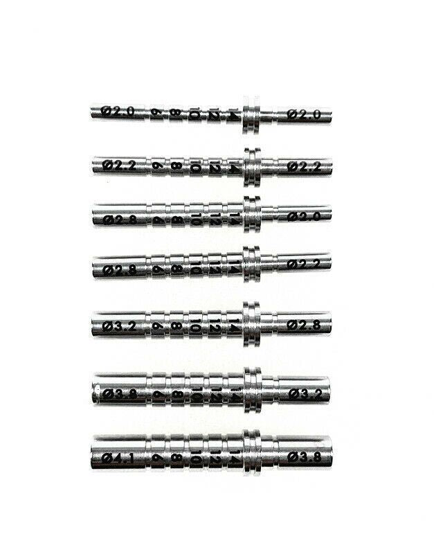 1set/9pc Dental Tool Long Parallel Pin Depth Guide Instrument